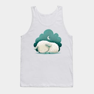 A young baby lamb sleeping under the stars Tank Top